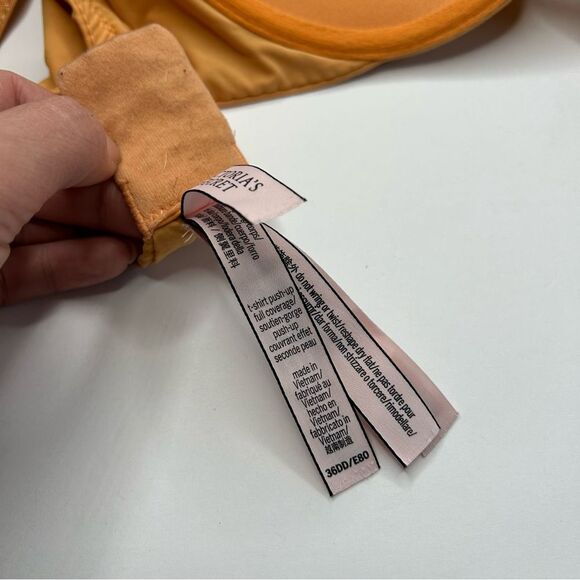 Victoria's Secret Orange t-shirt push-up full coverage Bra 36DD - Picture 9 of 11